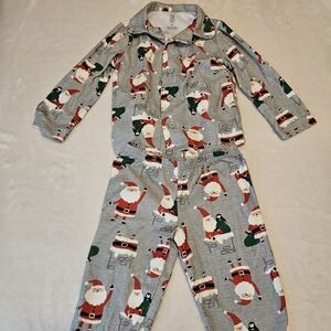 EUC Cozy Santa Toddler Pajamas 3T